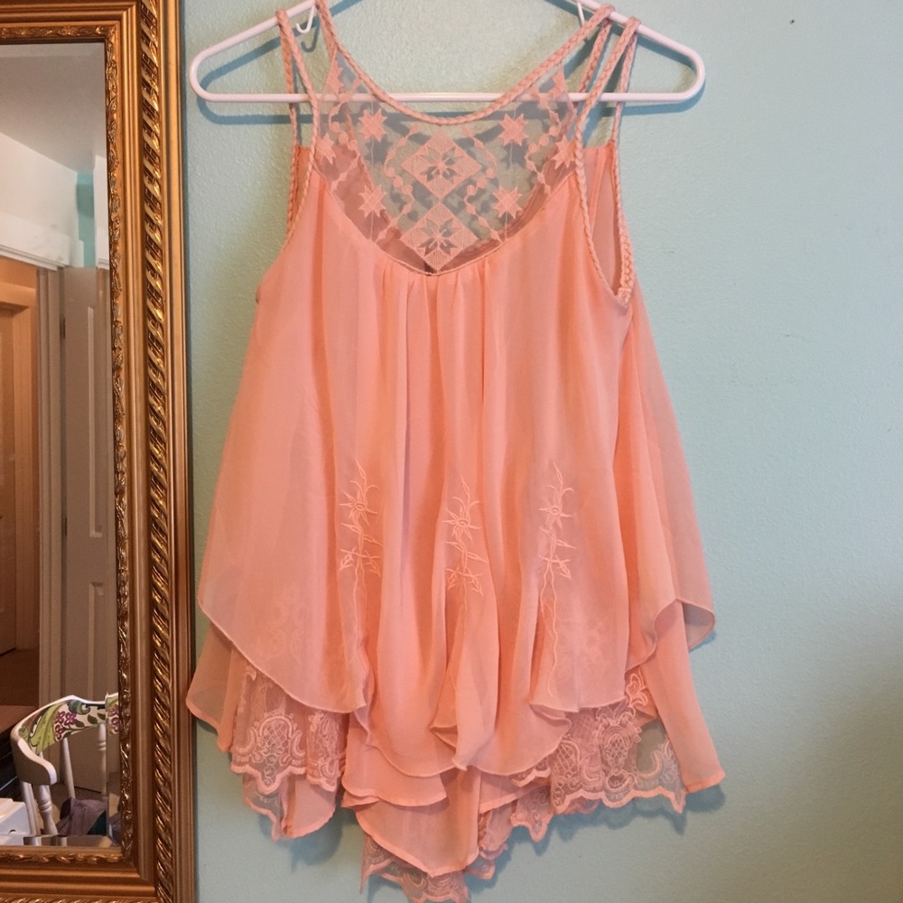 Flowy pink top